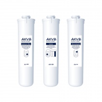 Replacement cartridge set for AKV TYTAN reverse osmosis systems (A1-PP, A2-CB, A4-M)