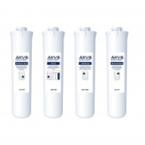 Replacement Cartridge Set for Reverse Osmosis System AKV RO TYTAN-150 Black (A1-PP, A2-CB, RO-150, A4-M)